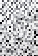 Fototapeta premium a grid of small square tiles in various shades of gray and black, creating a visually striking pattern