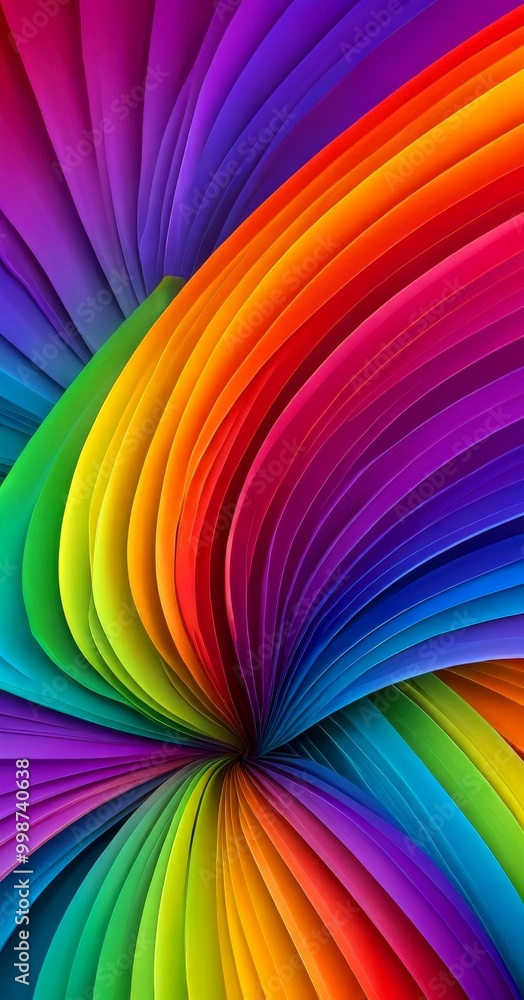 Leinwandbilder a vibrant, abstract pattern composed of overlapping, concentric circles in a spectrum of colors, creating a mesmerizing visual effect