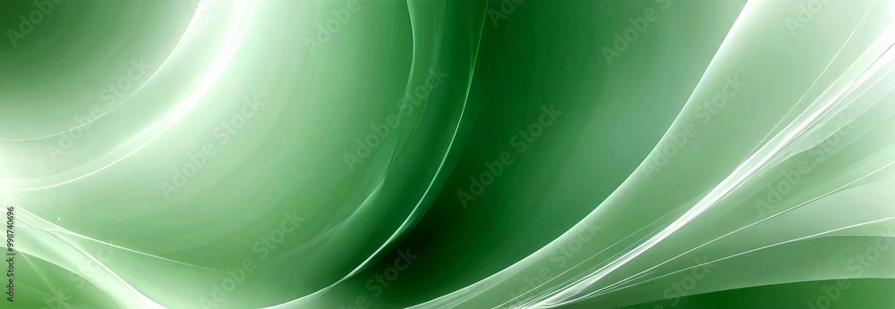 Aufkleber a green abstract background with white lines and curves, creating a dynamic and visually appealing composition