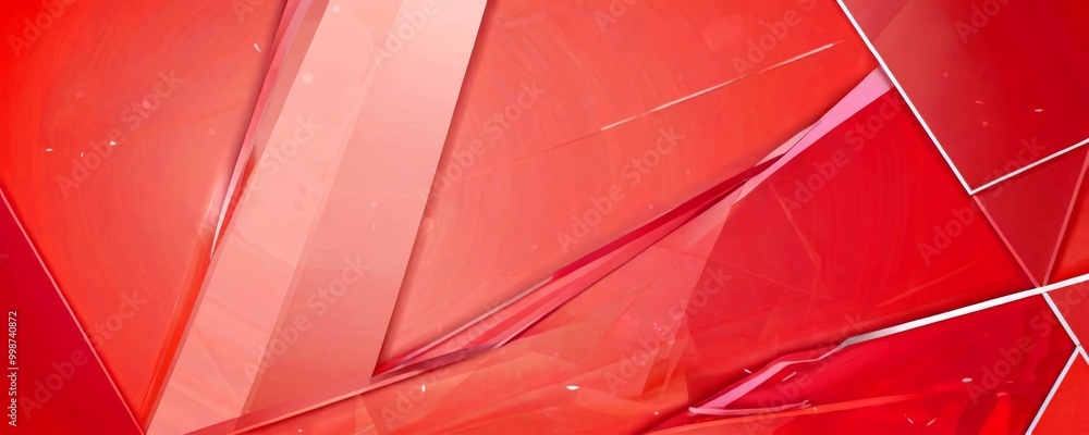 Aufkleber a vibrant abstract composition of overlapping pink and red triangles, creating a dynamic and visually striking pattern
