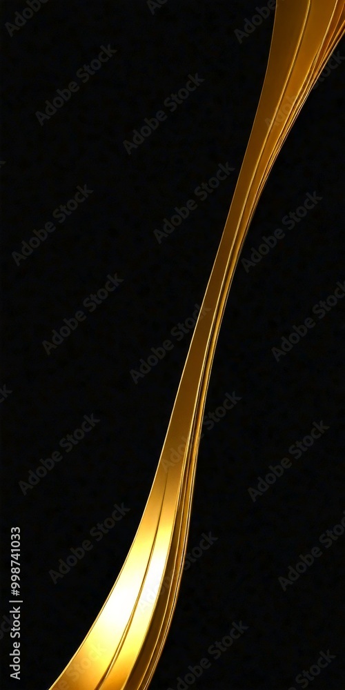 Fototapete a curved golden line that extends diagonally across the frame, creating a sense of movement and dyna