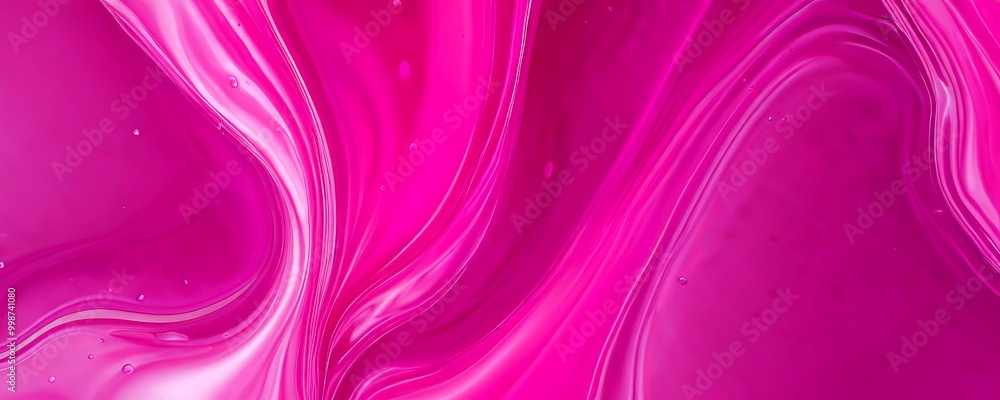 Poster a vibrant abstract pattern with pink and purple hues, creating a dynamic and fluid visual effect.