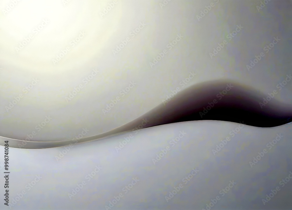 Aufkleber a minimalist design with a white background and a subtle wave-like pattern in the center