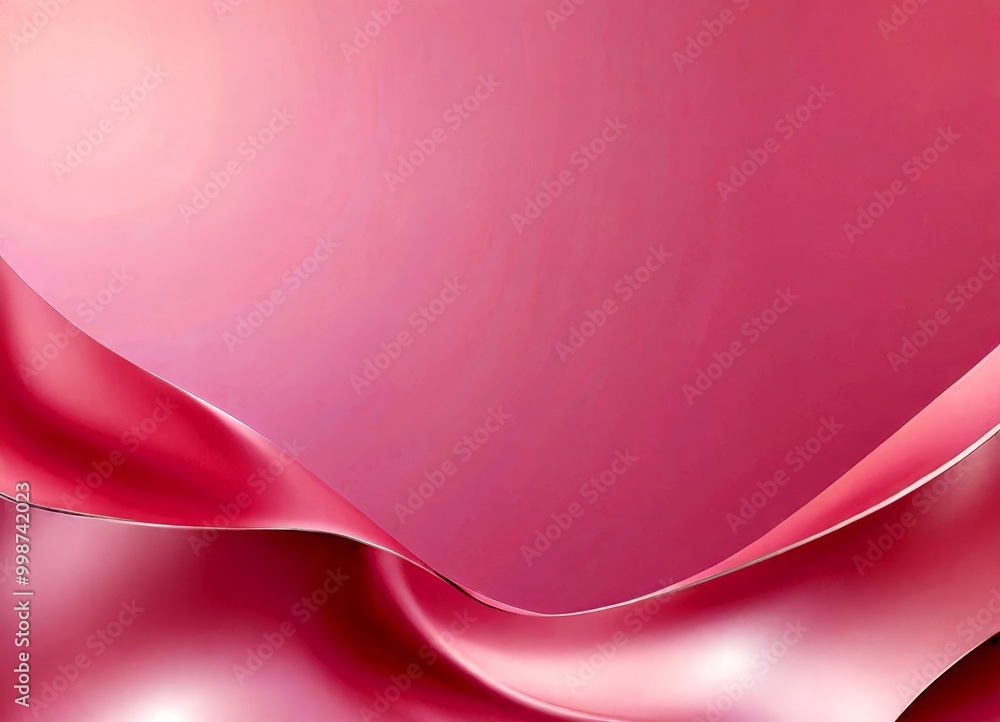 Poster Abstract pink background with curved lines and a gradient effect