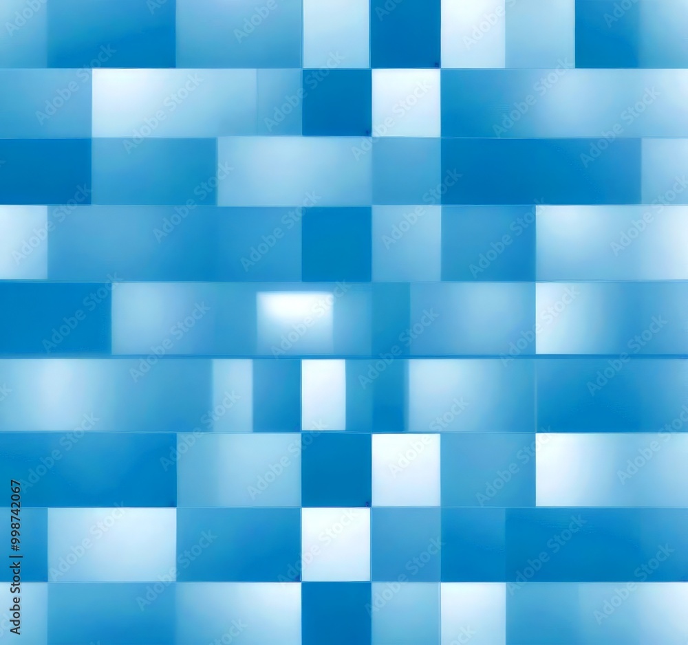 Aufkleber a repeating pattern of white and blue squares, creating a visually appealing and abstract design