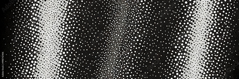 Leinwandbilder a close-up view black and white abstract pattern composed of numerous small dots arranged in a diagonal line