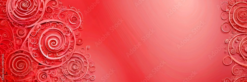 Poster a pink background with a repeating pattern of pink spiral shapes, creating a visually striking and a
