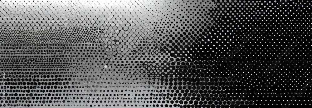 Poster a close-up view textured surface with a repeating pattern of small circles or dots, creating a sense of depth and dimensionality