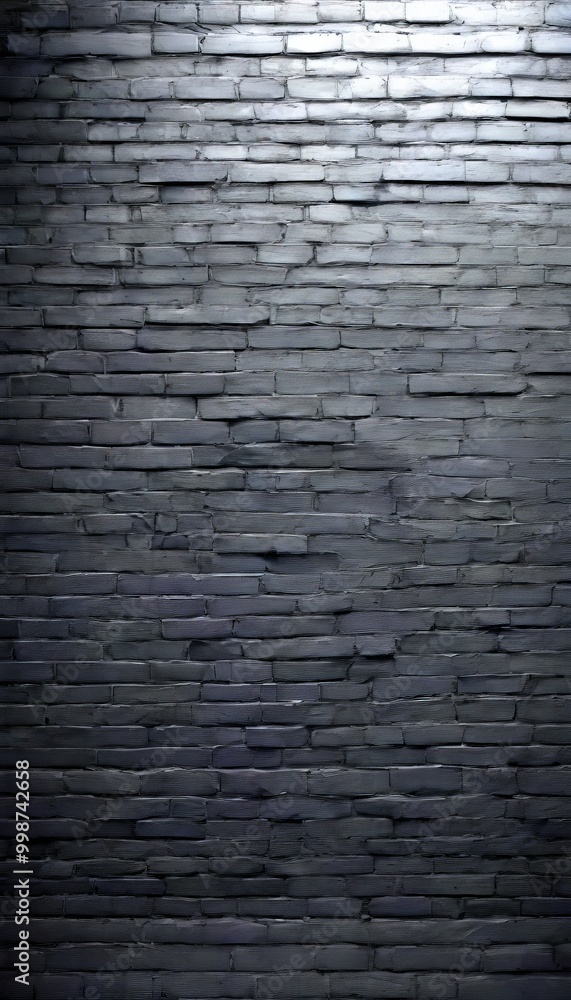 Aufkleber A dark, textured brick wall with a uniform pattern of rectangular bricks, creating a sense of depth and solidity
