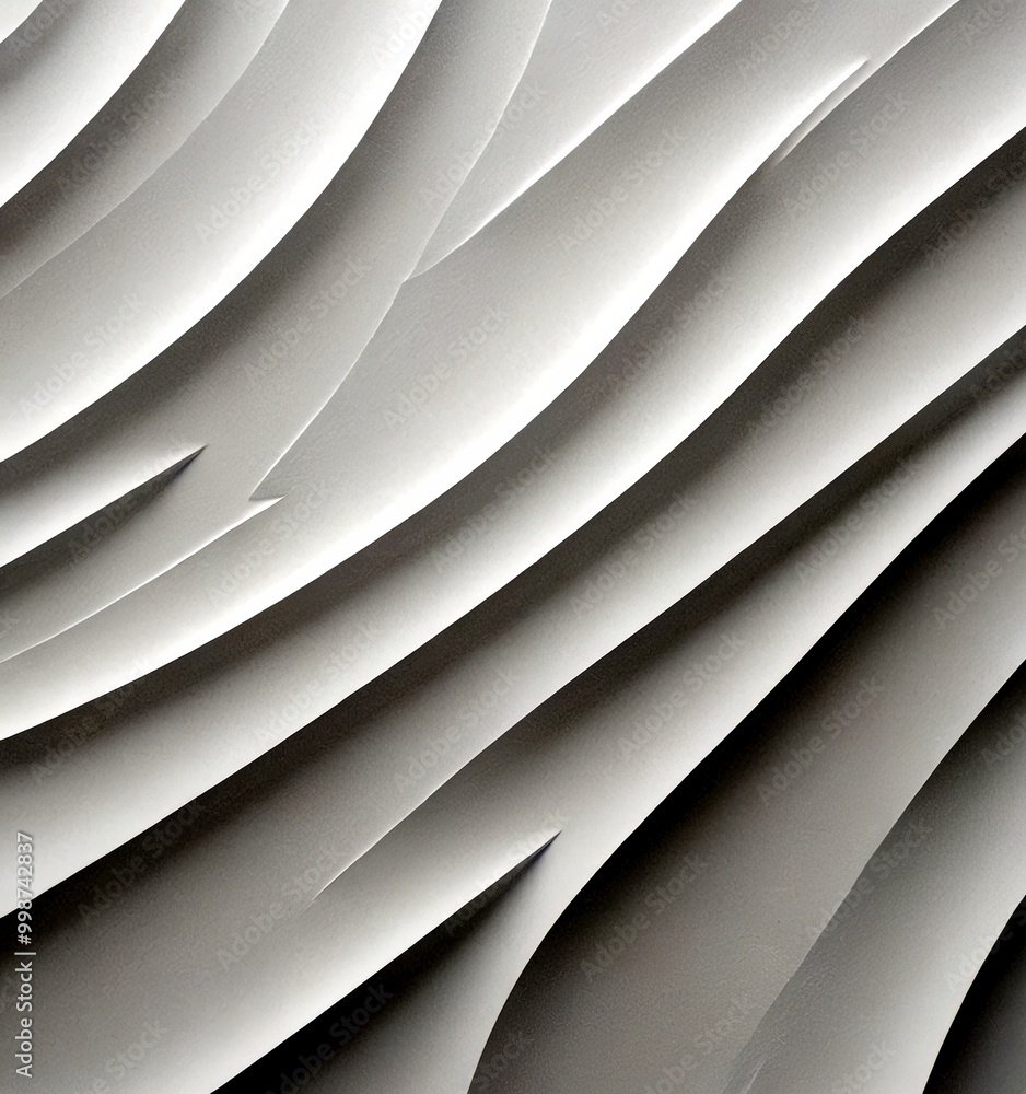 Poster a close-up view of a textured surface with a repeating pattern of curved lines, creating a sense of depth and movement.