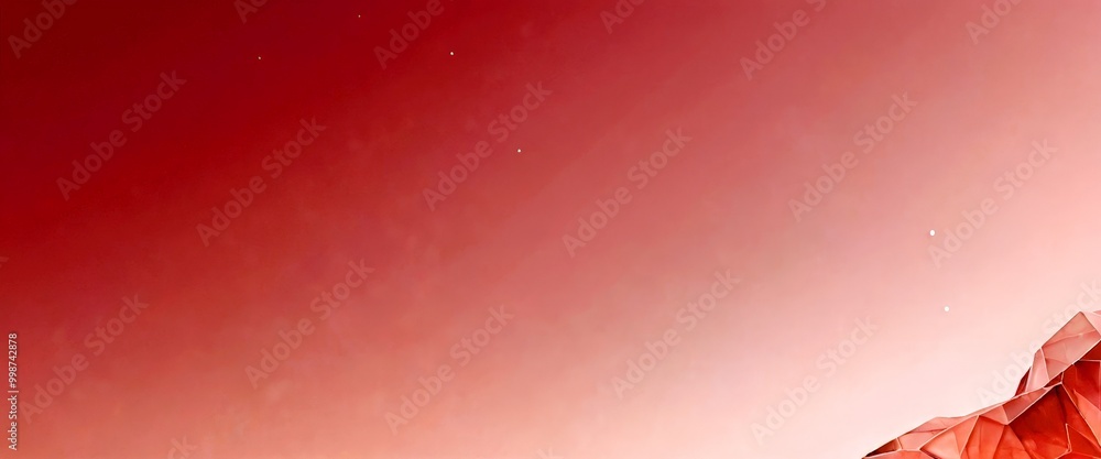 Aufkleber a gradient of pink and red hues fills the , with a small, abstract geometric shape in the bottom rig