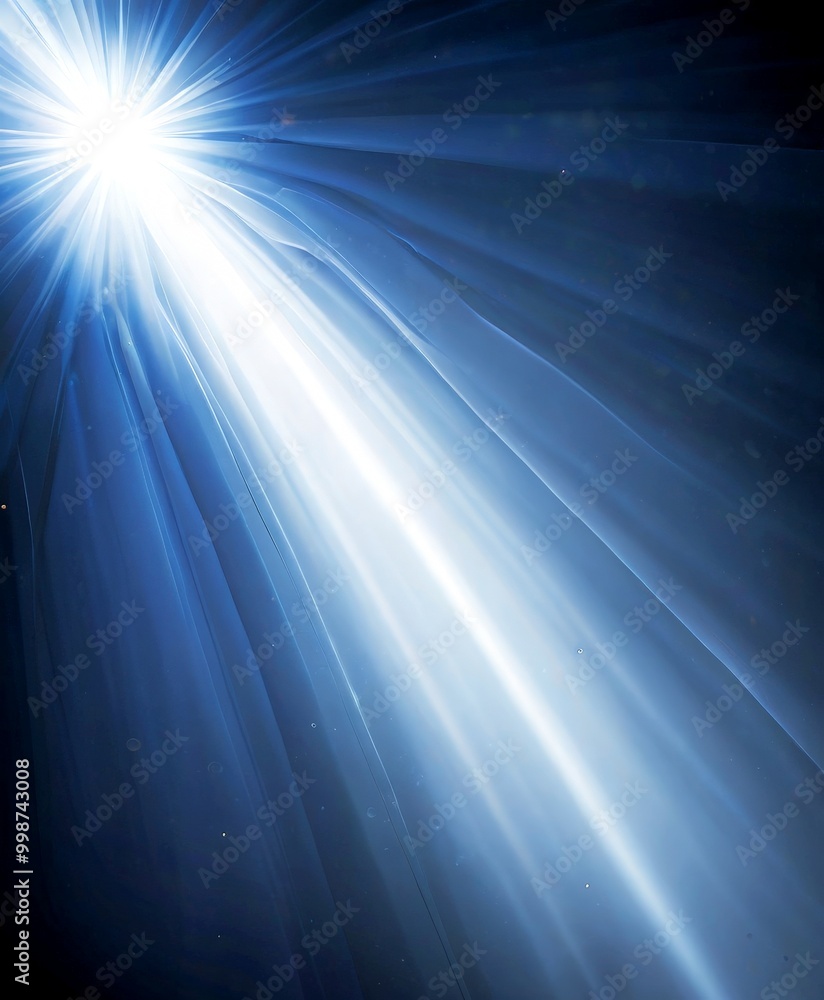 Poster a radiant burst of light, originating from the top left corner and radiating outwards in a dynamic, 