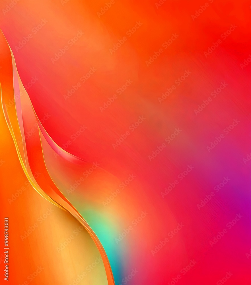 Poster a gradient background with a blend of pink, orange, and yellow colors, creating a soft and warm visual effect