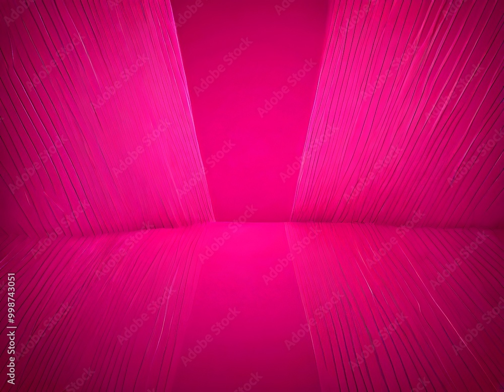 Poster a vibrant pink abstract background with diagonal lines and a central vertical line, creating a dynamic and visually striking composition