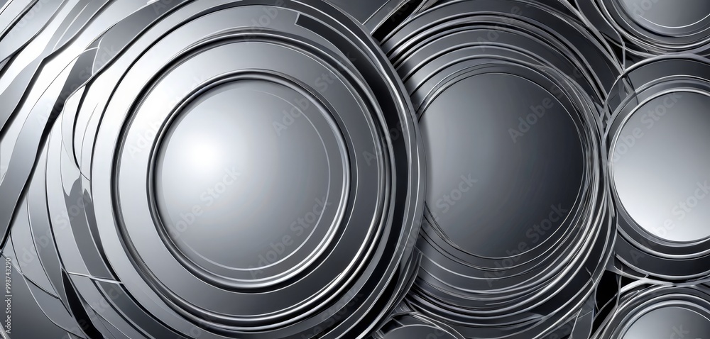 Poster a repeating pattern of concentric circles, with the largest circle at the center and smaller circles radiating outwards in a radial fashion The background is a gradient of