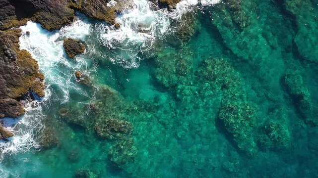 Aerial Drone View of Maui Pacific Ocean