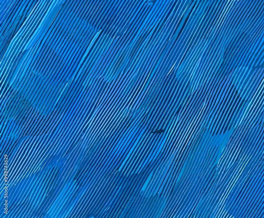 Poster a close-up view blue, diagonal pattern composed of vertical and horizontal lines, creating a sense of movement and depth