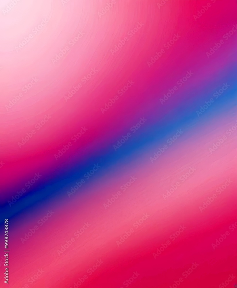 Poster a gradient background transitioning from pink to blue, with a diagonal line running through the center.