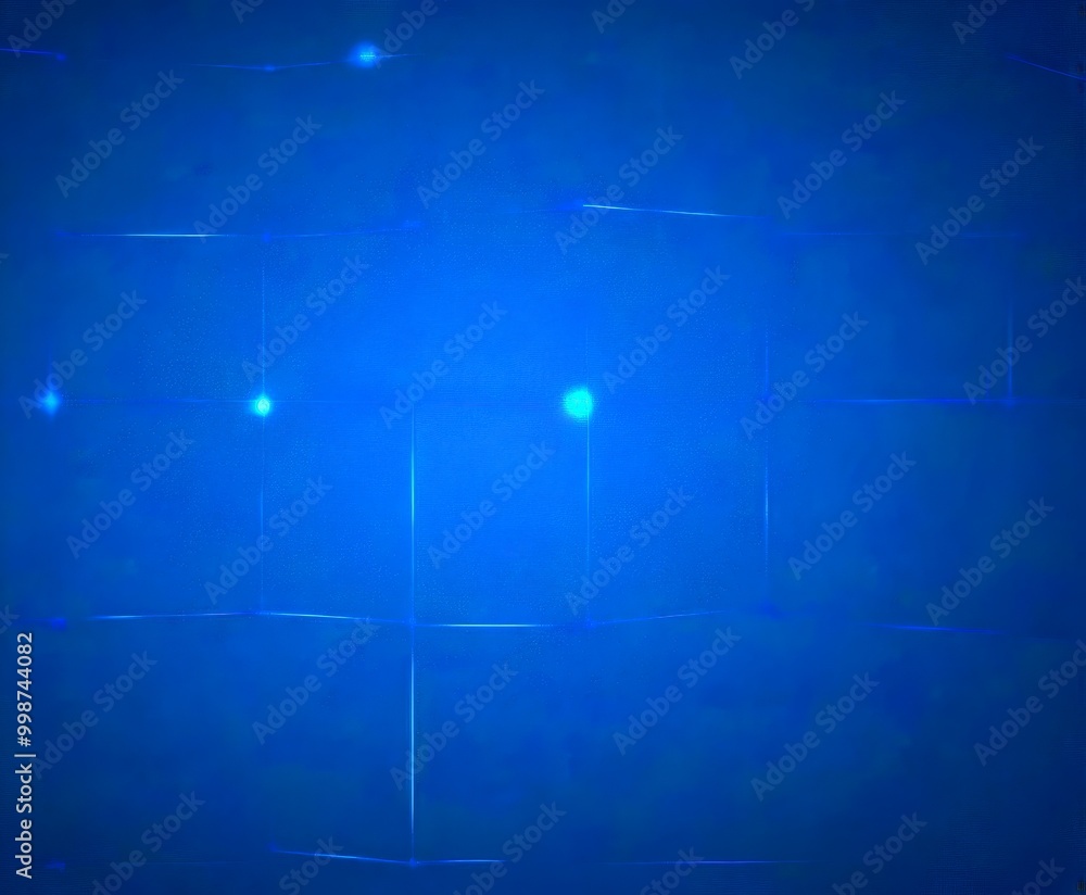 Poster a dark blue background with a grid-like pattern of thin blue lines, creating a sense of depth and dimension