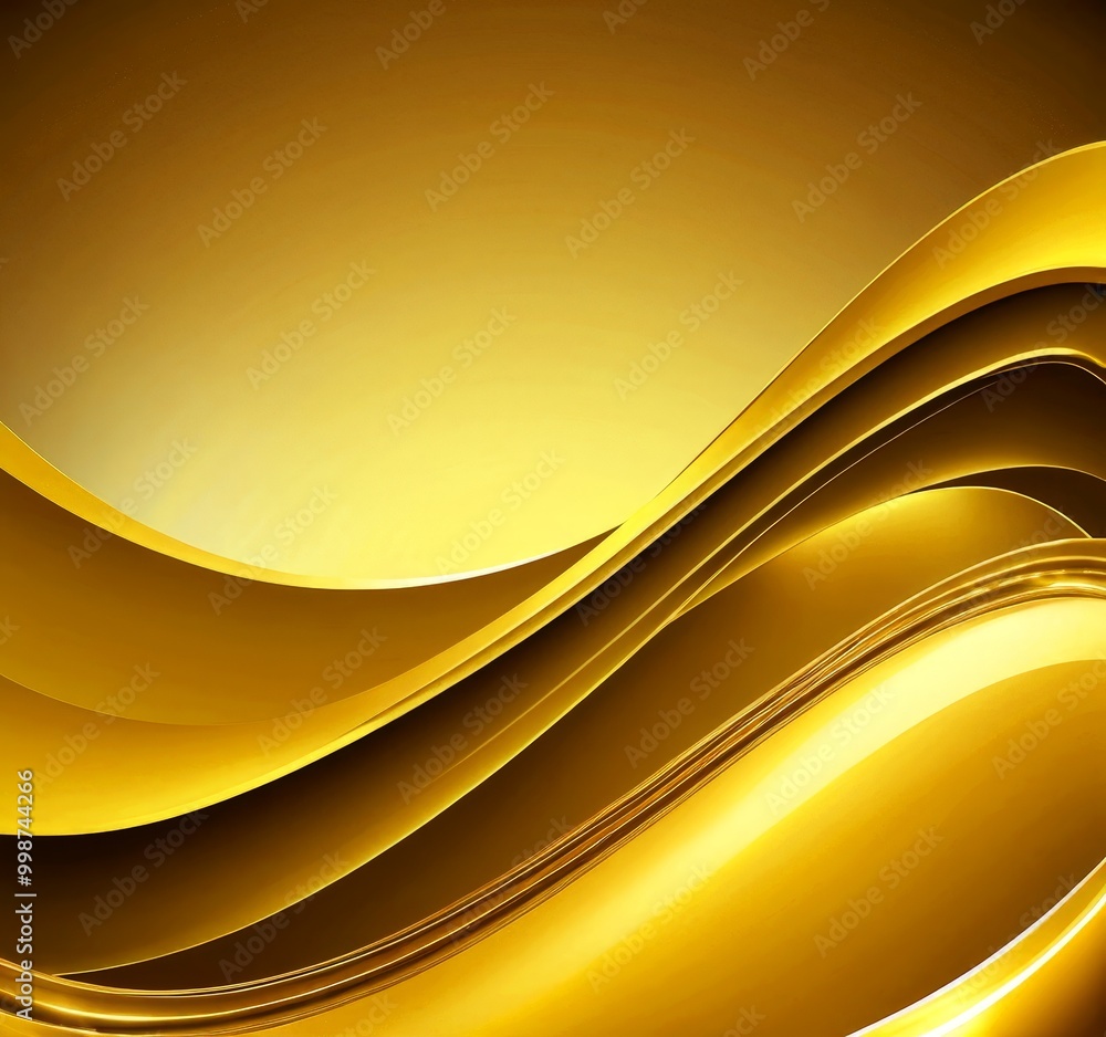 Aufkleber a golden wave-like pattern with a gradient effect, transitioning from a darker shade at the top to a lighter one at the bottom