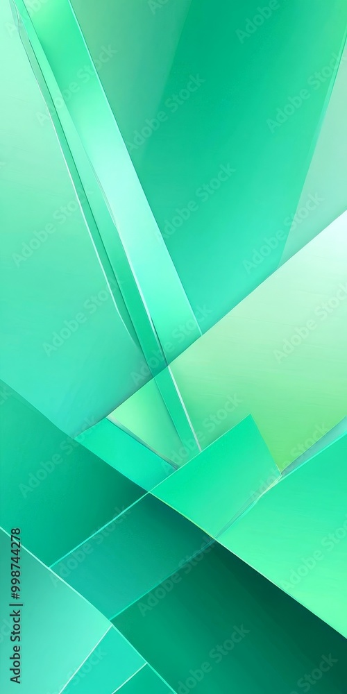 Poster a vibrant abstract composition of intersecting green and blue lines and shapes, creating a dynamic and visually striking pattern