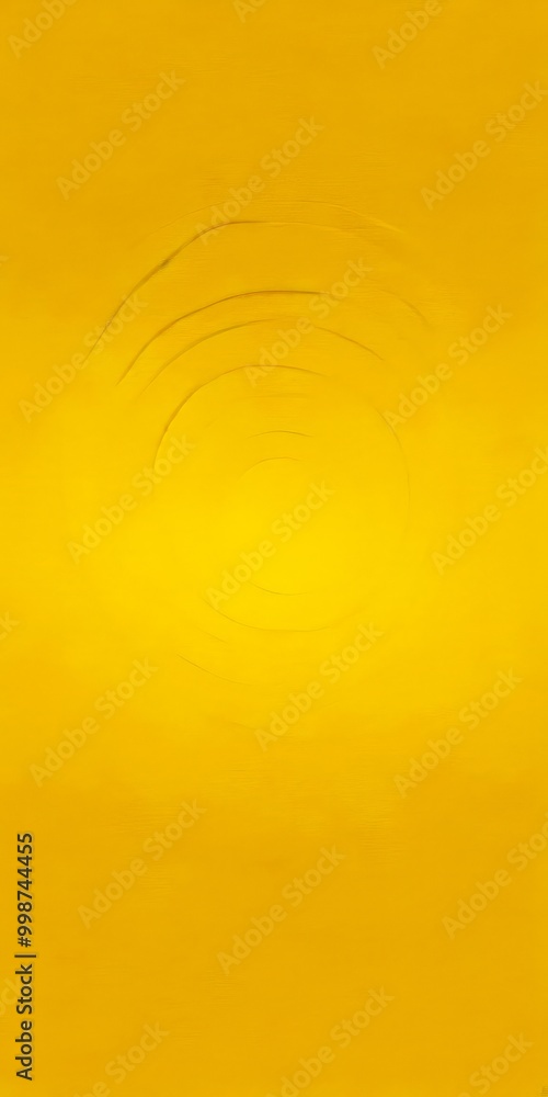 Poster a digital art piece featuring a vibrant yellow background with a central circular design.