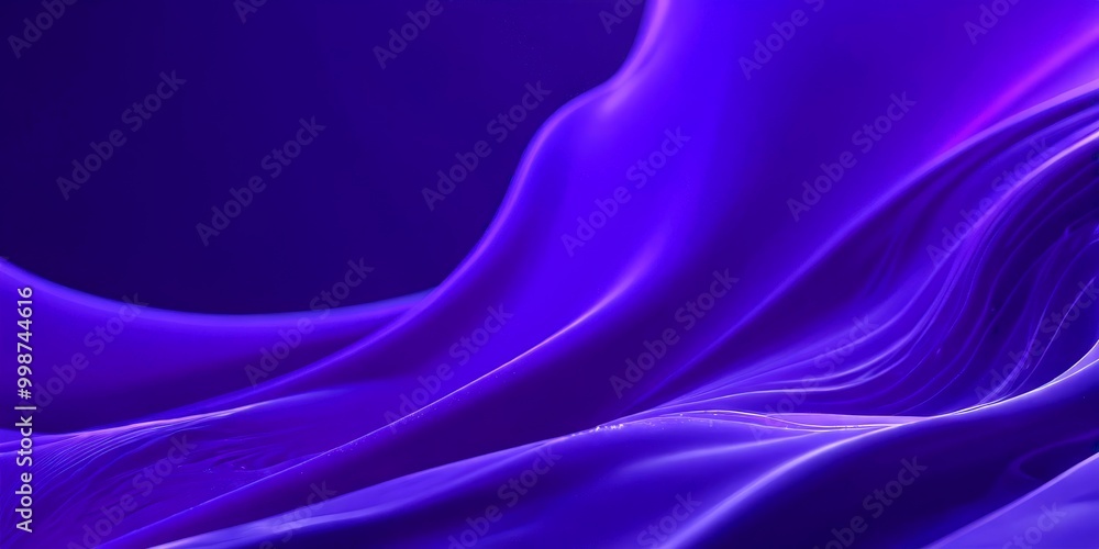 Aufkleber a close-up view flowing, wave-like fabric with a deep purple hue, creating a sense of movement and dynamism