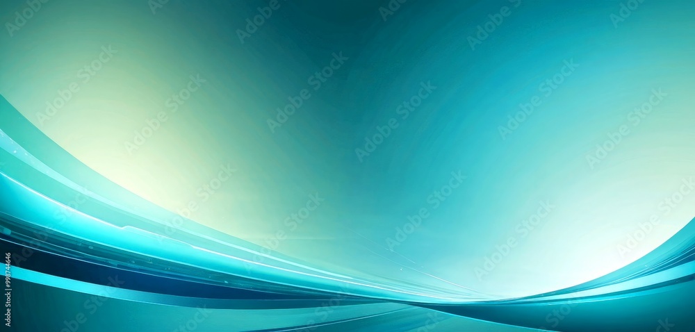 Aufkleber a gradient background with a blend of blue and green hues, creating a serene and calming atmosphere.