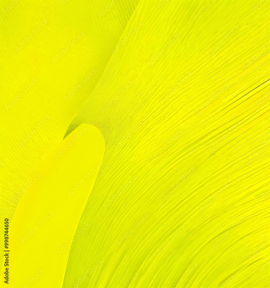 Poster a close-up view vibrant yellow leaf with a textured surface, creating a dynamic and visually striking composition