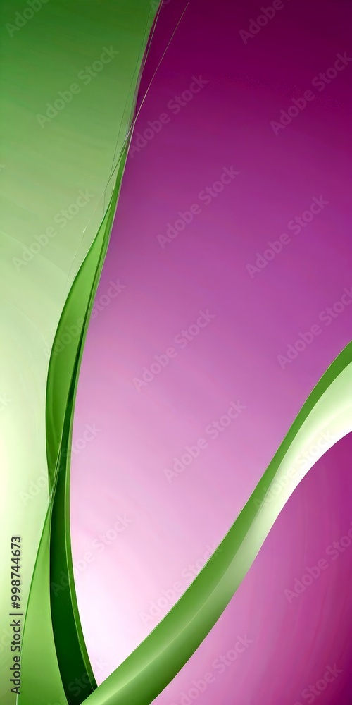 Poster a purple and green abstract background with a curved green line and a vertical green line, creating a sense of movement and dynamism