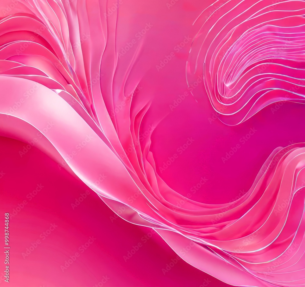 Aufkleber a pink abstract background with a wave-like pattern and a gradient effect, creating a visually striking and dynamic composition