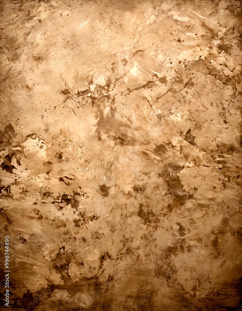 Leinwandbilder a textured, abstract painting with a warm, earthy color palette. the brushstrokes are visible, creat