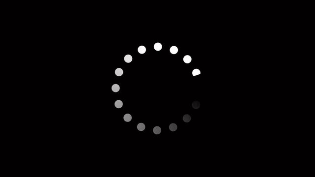 Circle loading animation. Progress bar , Waiting Spinning , Loading concept.  Motion graphic and animation background .