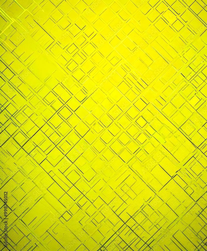 Aufkleber a vibrant yellow background with a repeating pattern of black diagonal lines, creating a geometric and abstract design