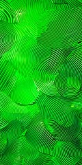 Fototapeta premium a close-up view of a textured surface with a repeating pattern of green and yellow lines, creating a vibrant and dynamic visual effect.