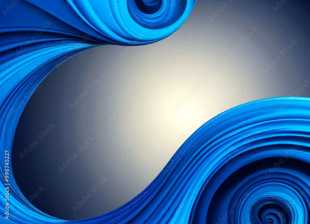 Poster a gradient background transitioning from a darker shade of blue at the top to a lighter shade at the bottom, with a central light source casting a warm glow The