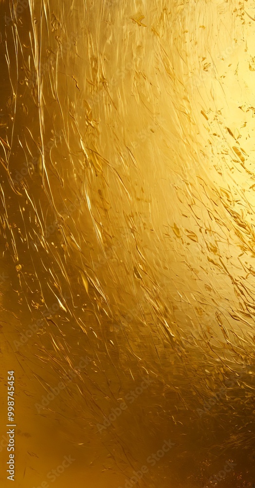 Aufkleber a close-up view textured golden surface, with a gradient of golden hues transitioning from a lighter shade at the top to a darker one at the bottom The surface appears to