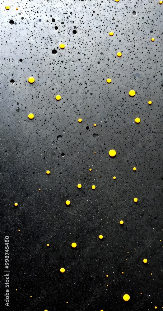 Aufkleber a dark background with numerous small orange dots scattered across it, creating a sense of randomness and depth