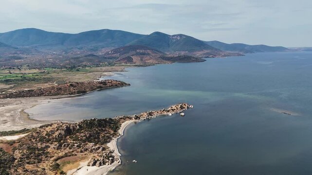 Bafa Lake Drone View in Turkey
