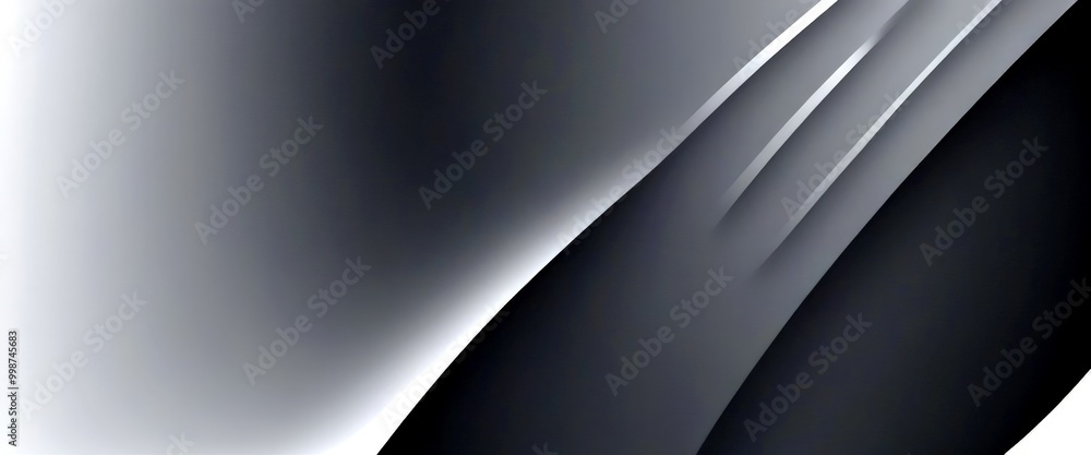 Poster a gradient background transitioning from a dark gray to a lighter gray, with a subtle diagonal line running across the top right corner