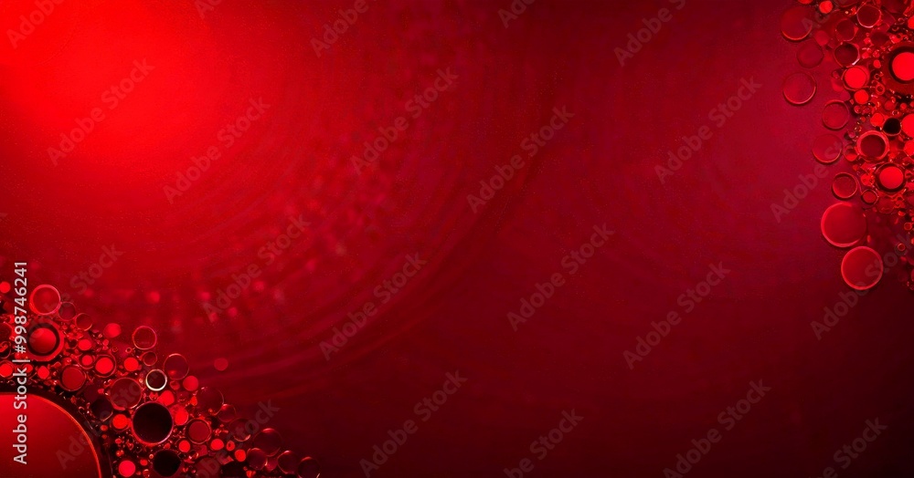 Aufkleber a dark red background with a radial pattern of red circles and lines, creating a dynamic and abstract visual effect