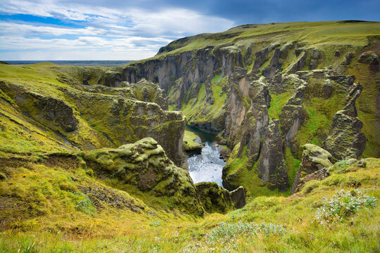 Fja&eth;r&aacute;rglj&uacute;fur canyon, also known as Justin Bieber's canyon, Iceland