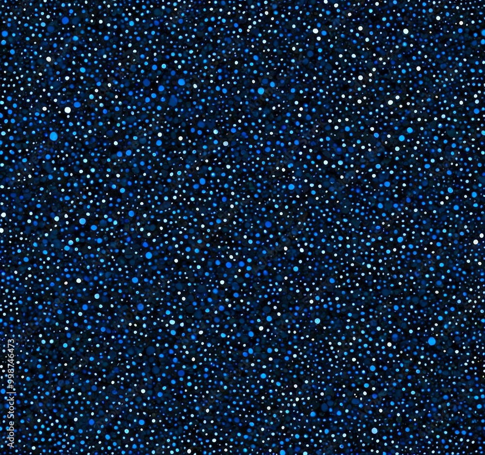 Poster a seamless pattern of small white dots scattered across a dark blue background, resembling a starry 