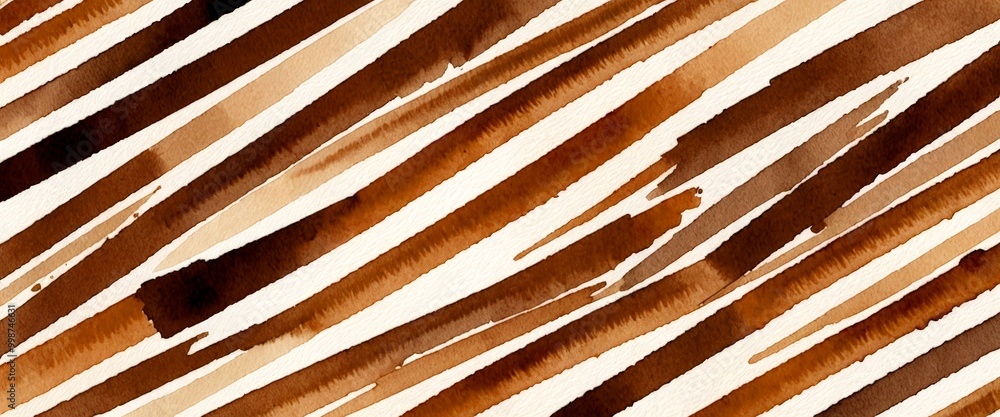 Poster a diagonal pattern of brown and white stripes, creating a textured and abstract visual effect