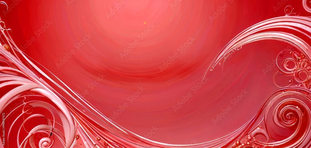Aufkleber a pink background with a wave-like pattern and a central white element, creating a visually striking and abstract composition