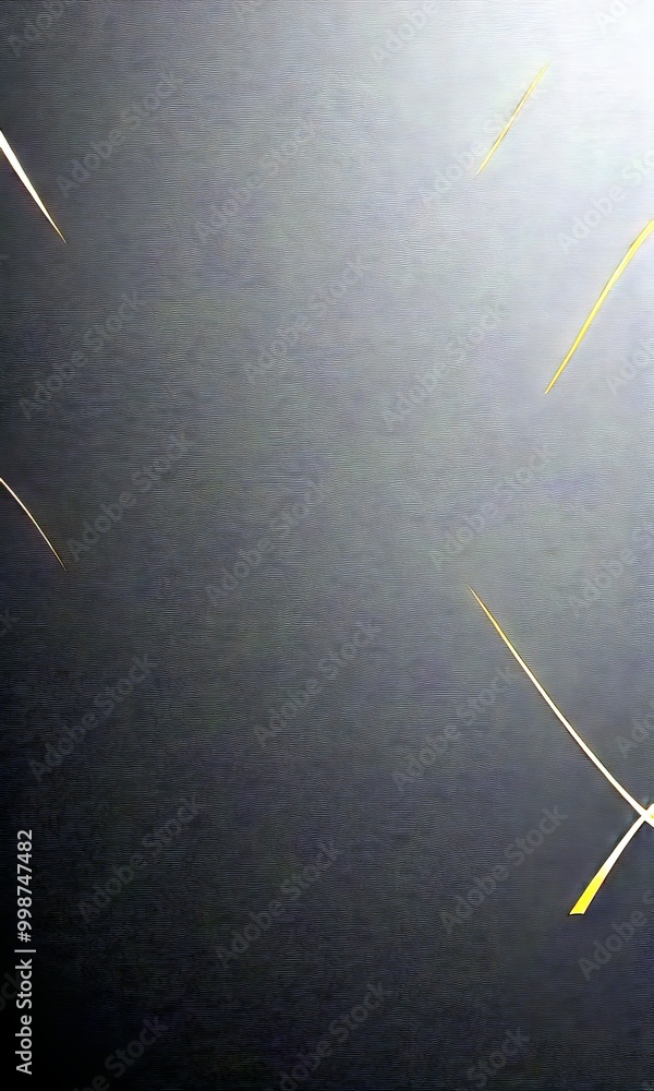 Poster a dark background with a diagonal line of gold lines intersecting the frame, creating a sense of depth and movement