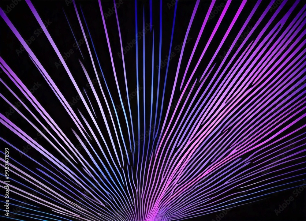 Fototapete a striking abstract pattern of intersecting lines in various shades of purple and blue, creating a sense of movement and energy