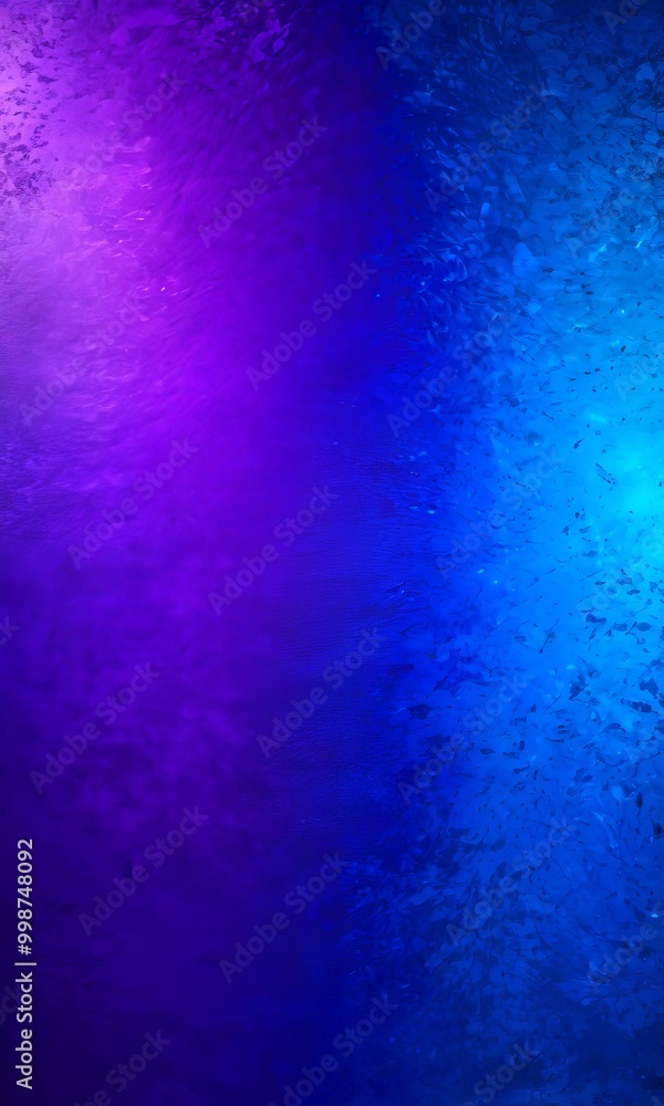 Poster a gradient background transitioning from deep purple to lighter blue, creating a visually striking and abstract pattern