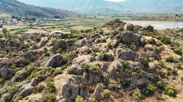 Bafa Lake Drone View in Turkey