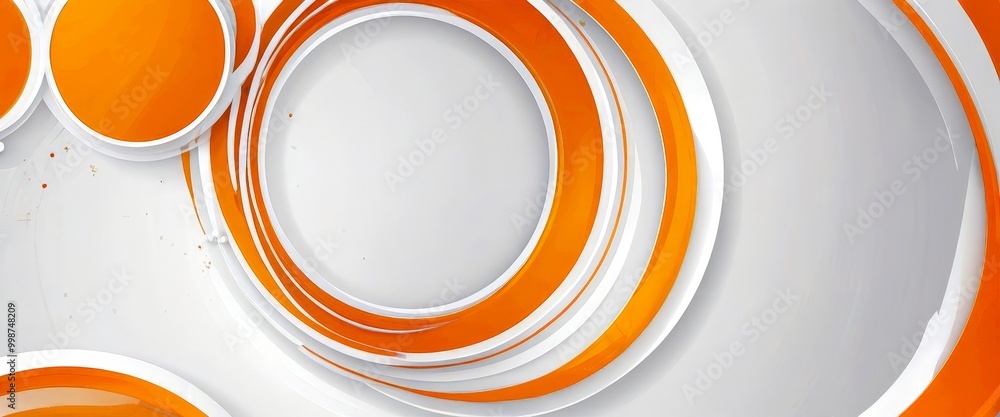 Aufkleber a repeating pattern of concentric circles in varying shades of orange and white, creating a visually striking abstract design